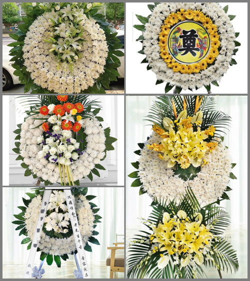 山西运城闻喜县候村乡上峪口村花圈速递